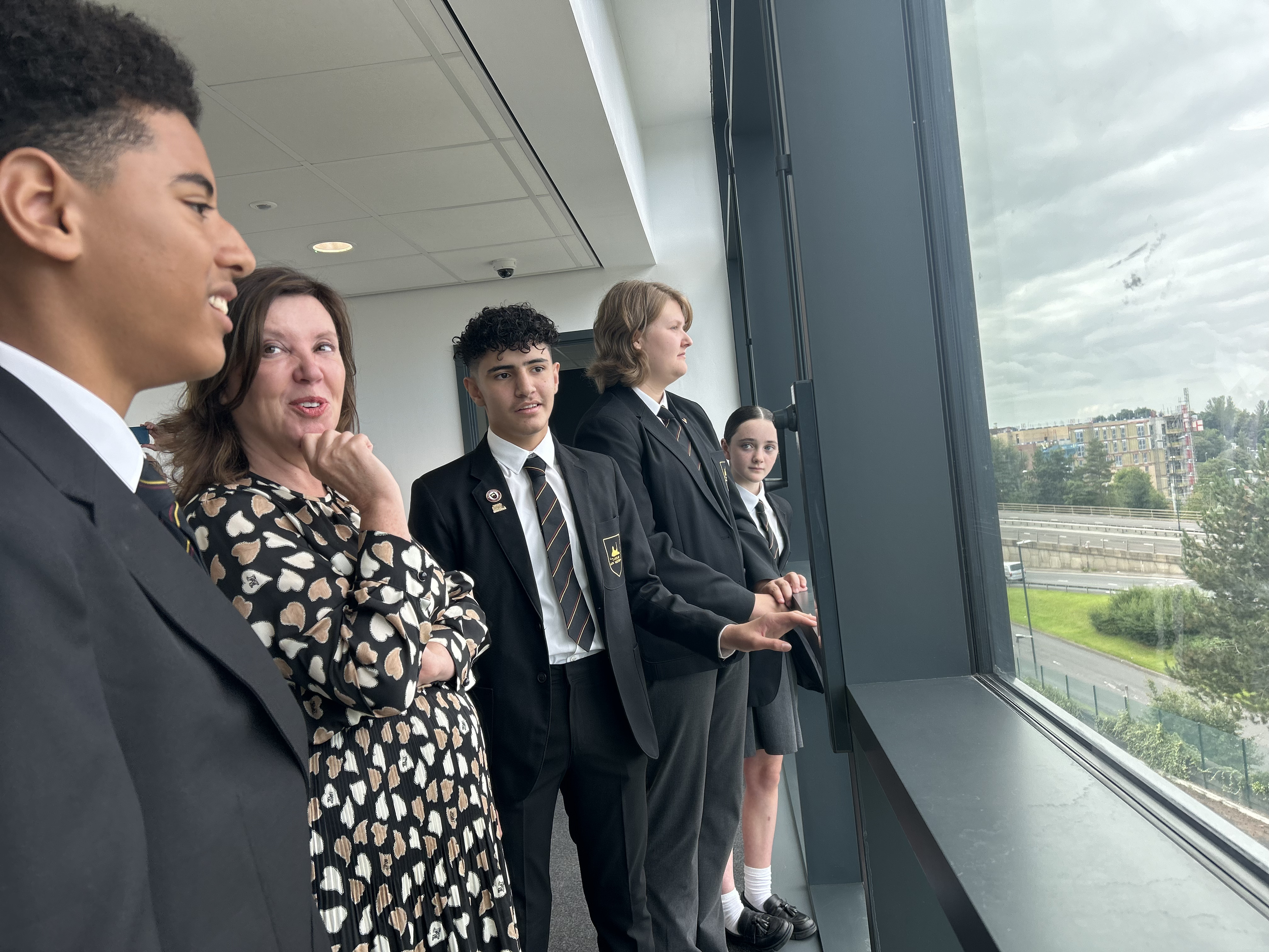 The Children’s Commissioner for England Dame Rachel de Souza was given a tour of The Brian Clarke Church of England Academy