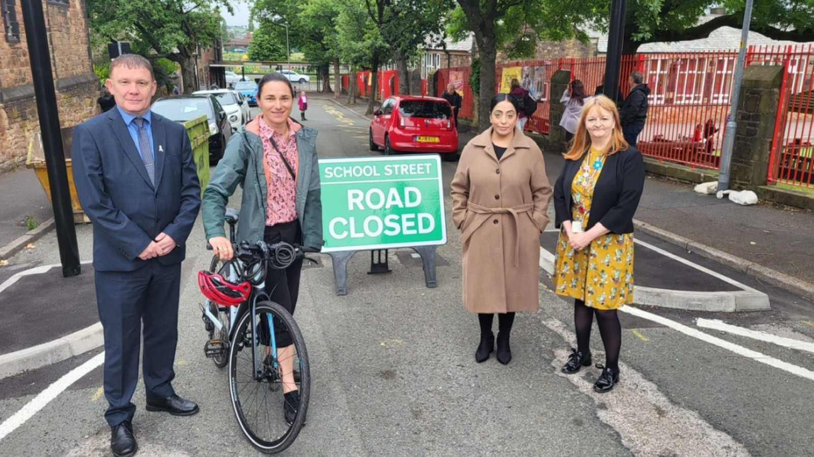 School Street at St. Anne’s C.E. Primary School in Royton.